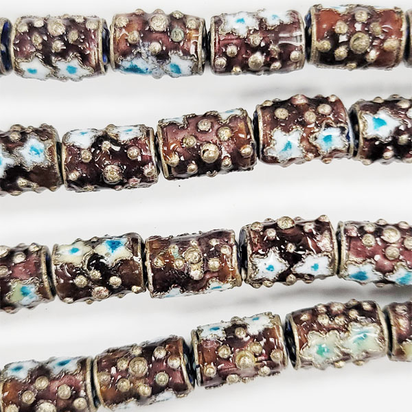 ENAMEL DRUM 10X15MM PURPLE